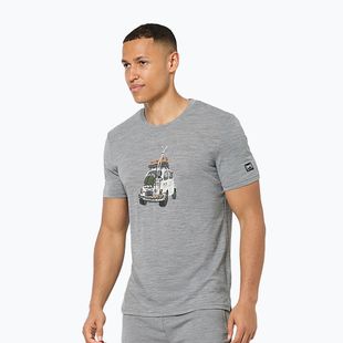 T-shirt da uomo super.natural Carski cashmere grey melange/various