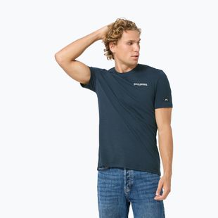 T-shirt da uomo super.natural Peak Lovers blueberry/vapor grey