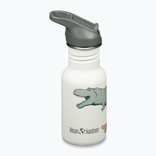 Klean Kanteen Flip Seal Sport Cap Straw 355 ml bottiglia da viaggio per bambini con pattini a forma di dino