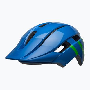 Bell Sidetrack II Integrated MIPS Jr casco da bici per bambini blu/verde lucido