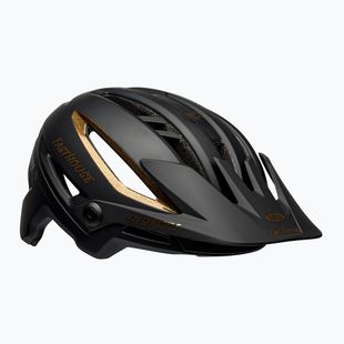 Casco da bici Bell Sixer Integrated MIPS fasthouse nero lucido opaco/oro
