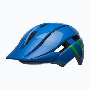 Casco da bici per bambini Bell Sidetrack II strike blu/verde lucido