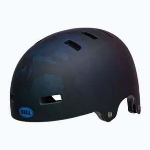 Casco Bell Span per bambini nero opaco blu/camoscio
