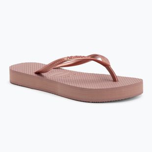 Infradito Havaianas Slim Platform da donna, rosa croco
