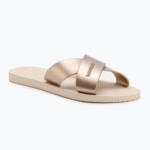 Infradito donna Havaianas Aqua Metallic beige