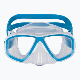 Maschera subacquea Mares Puffer aqua white/clear