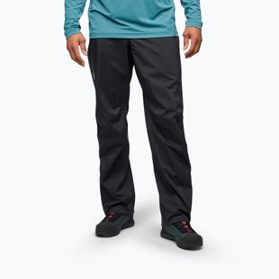 Pantaloni da pioggia da uomo Black Diamond Fineline Stretch FZ nero