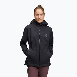 Giacca da pioggia da uomo Black Diamond Fineline Stretch nero