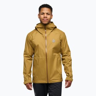 Giacca da pioggia da uomo Black Diamond Fineline Stretch Shell in lino