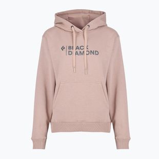 Felpa da donna Black Diamond Mini Stacked Po Hoody color malva pallido