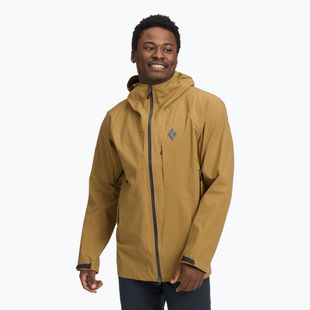 Giacca da pioggia da uomo Black Diamond Highline Stretch Shell in lino