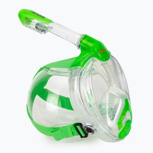 Maschera facciale integrale da snorkeling per bambini SEAC Libera lime transparent/lime