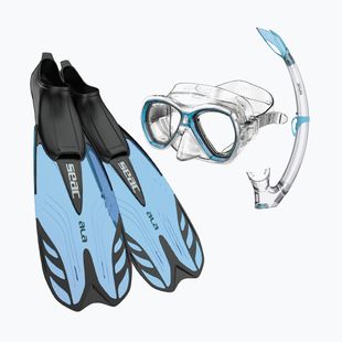 Set da snorkeling SEAC Tris Ala aquamarine