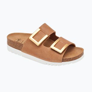 Ciabatte da donna Scholl Montery 2 Straps Ad Med cognac
