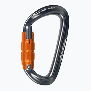 Moschettone da arrampicata CAMP Orbit 2Lock gun metal/orange