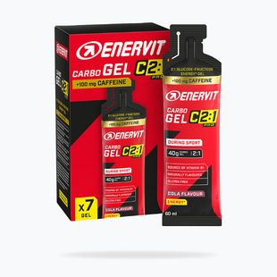 Set di gel energetici Enervit Carbo Gel C2: 1Pro 7 pcs x 60 ml cola with caffeine