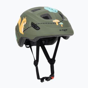 Casco da bicicletta per bambini MET Hooray verde foresta lucido