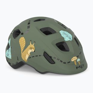 Casco da bicicletta per bambini MET Hooray verde foresta lucido