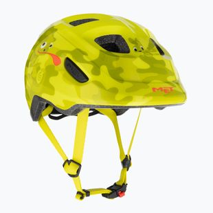 Casco da bici per bambini MET Hooray lime camaleonte lucido