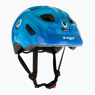 Casco da bicicletta per bambini MET Hooray blue monster lucido