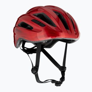Casco da bicicletta MET Idolo rosso metallizzato lucido