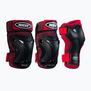 Roces Set di imbottiture ventilate rosso/nero per bambini