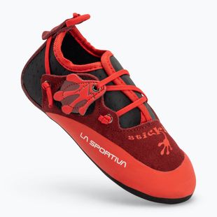Scarpa da arrampicata per bambini La Sportiva Stickit chili/ poppy