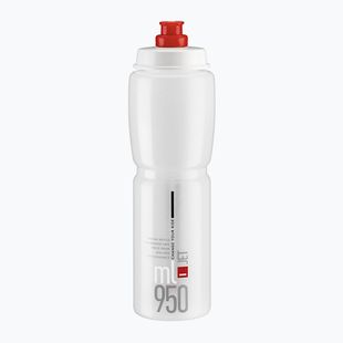 Borraccia Elite Jet 950 ml trasparente/rosso logo