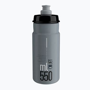 Bottiglia da bicicletta Elite Jet 550 ml logo grigio/nero