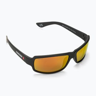 Occhiali da sole Cressi Ninja Floating nero/arancio specchiato