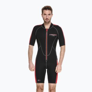 Muta da uomo Cressi Lido Shorty 2 mm nero/rosso