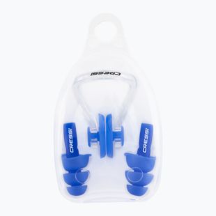 Cressi Aqua Kit tappi per le orecchie + clip per il naso blu