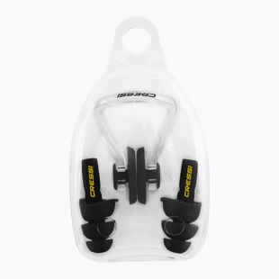 Cressi Aqua Kit tappi per le orecchie + clip per il naso nero