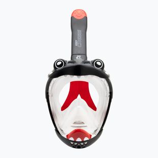 Maschera facciale integrale da snorkeling per bambini Cressi Kiddy Full Face Jr black/clear/red
