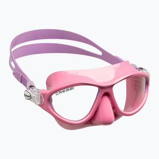 Maschera subacquea per bambini Cressi Moon rosa/lilla