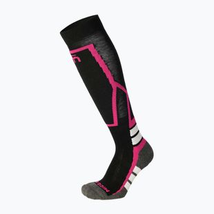Calze da sci bambini Mico Medium Weight Warm Control Ski nero/fucsia