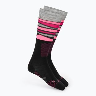 Calze da sci donna Mico Light Weight Superthermo Natural Merino Ski black/fuchsia fluo