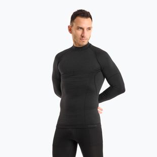 Maglia termica da uomo Mico Odor Zero Mock Neck nero