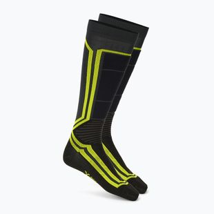 Calze da sci Mico Light Weight Odor Zero X-Static Ski anthracite/fluorescent yellow