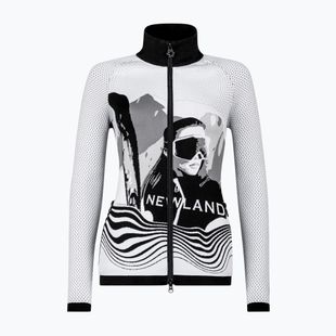 Felpa termica da donna Newland Cordelia Full Zip nero/bianco