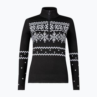 Felpa termica da donna Newland Groenlandia Half Zip nero/bianco