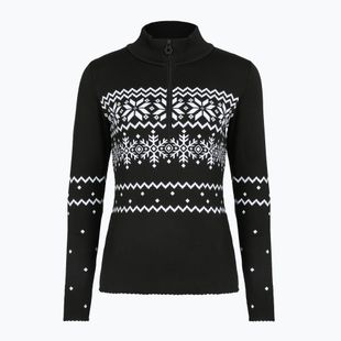 Felpa termica da donna Newland Groenlandia Half Zip nero/bianco