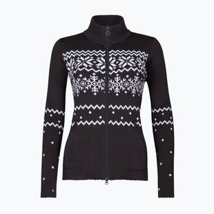 Felpa termica Newland Guenda Full Zip donna nero/bianco