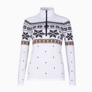 Felpa termica da donna Newland Isalind Half Zip bianco/nero