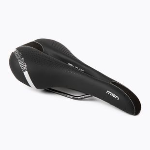 Selle Italia Man Gel Flow sella da bicicletta da uomo, tubo Manganese 7, Fibra-Tek nero