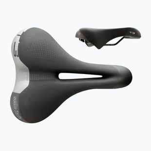 Sella da bici Selle Italia Sportouring T 3 Flow, Fec Alloy Rail, Soft-Tek, Light Gel nero