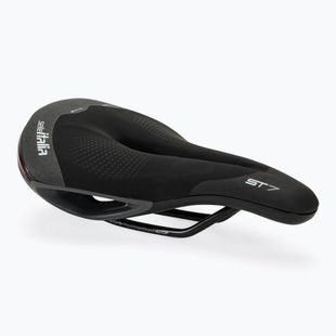 Sella per bicicletta Selle Italia Sportouring ST 7 Superflow, Fec Alloy Rail, Soft-Tek, Light Gel nero