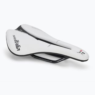 Sella da bici Selle Italia Novus Boost Evo TM, Superflow, Manganese Rail, Soft-Tek bianco