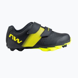 Scarpe da ciclismo MTB per bambini Northwave Hammer Junior black/yellow fluo