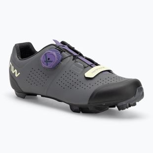 Scarpe da ciclismo MTB da donna Northwave Razer grigio scuro/viola scuro